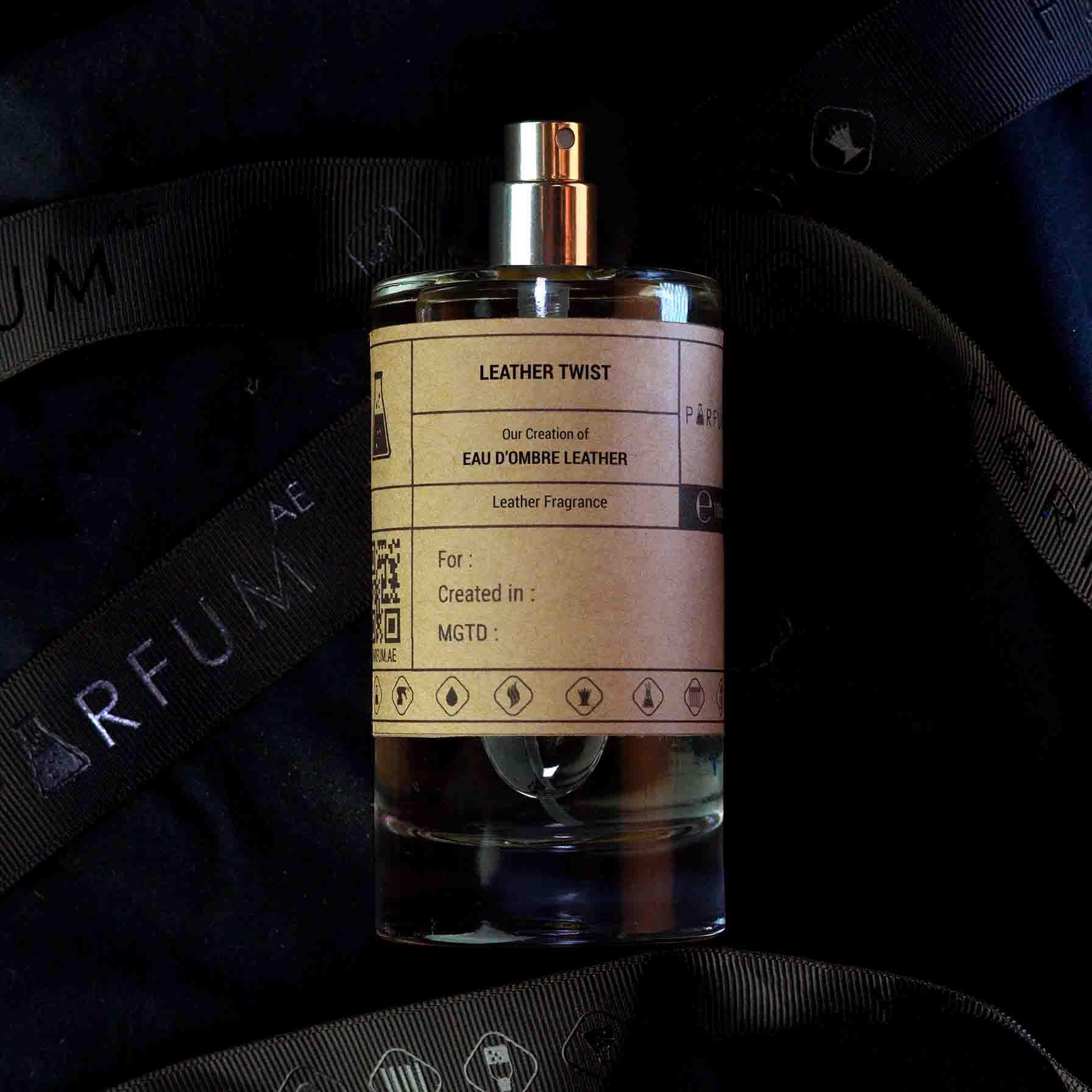 Біз жасаған TF Eau D'Ombre Leather хош иісі